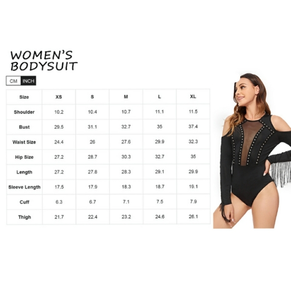 🆕⭐ Boho White long sleeve fringe bodysuit - Picture 8 of 10